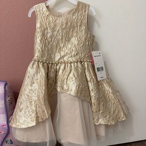 Rare Editions Cream Floral Dress